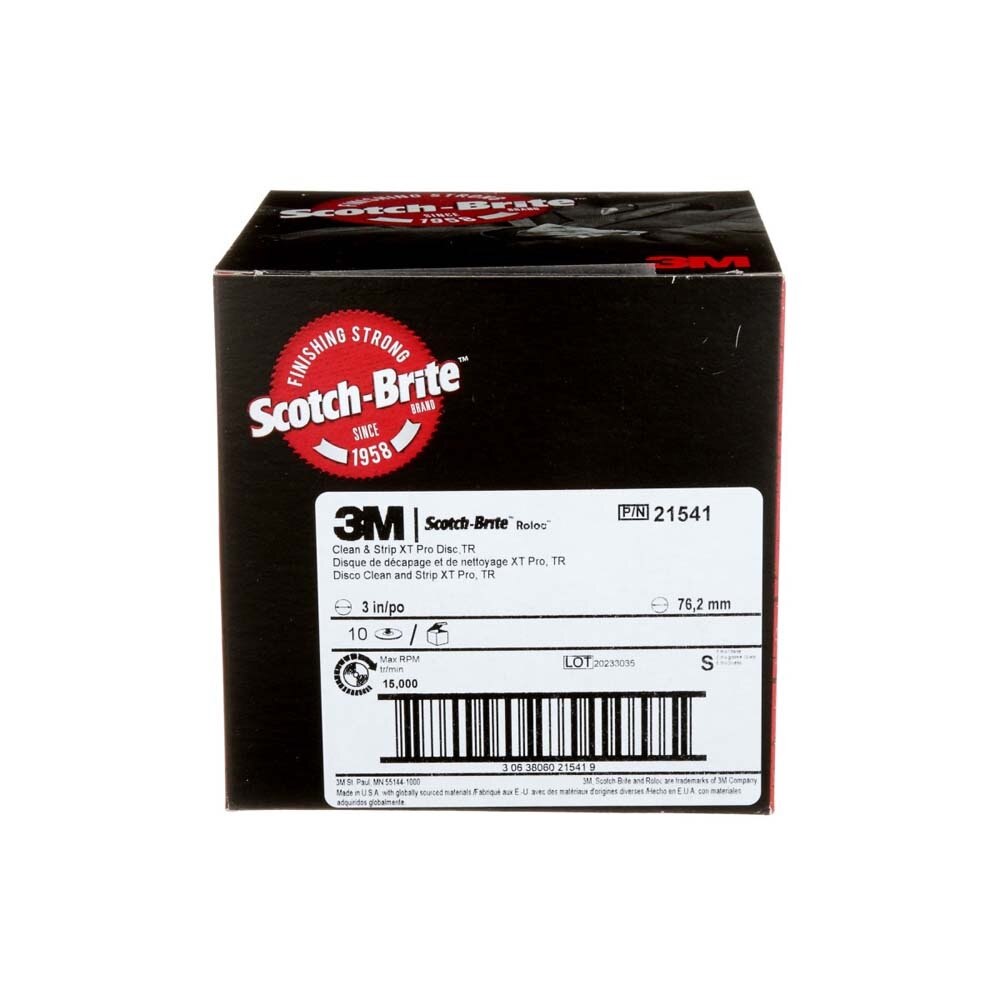 3M 7100173795 Scotch-Brite Roloc Clean and Strip XT Pro Extra Cut Disc XO-DR 3 in TR SiC Extra Coarse Purple Heavy Duty Metal Stripper Disc Collision Repair Heavy Industrial (10 Pack) - 6