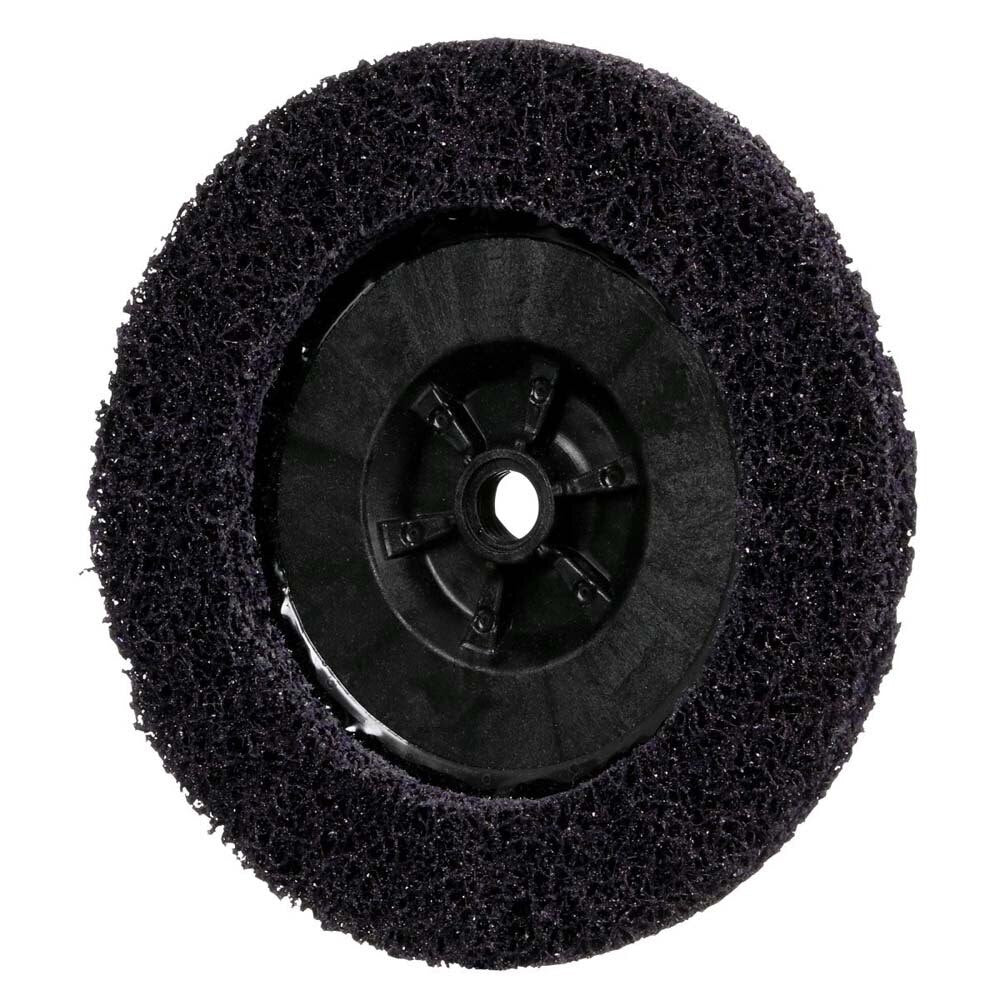 3M XO-DC Scotch-Brite Clean and Strip XT Pro Disc, SiC Extra Coarse, Purple, 7 in x 5/8"-11, Type 27 (7100175474) (5 Pack) - 5