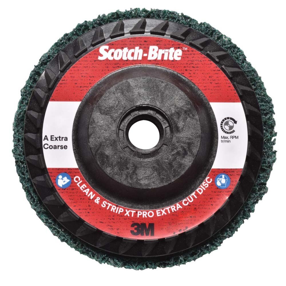 3M 7100175520 Scotch-Brite Clean and Strip XT Pro Extra Cut Disc, Type 27, 4-1/2 in x 5/8 in-11, Aluminum Oxide Extra Coarse (10 Pack)