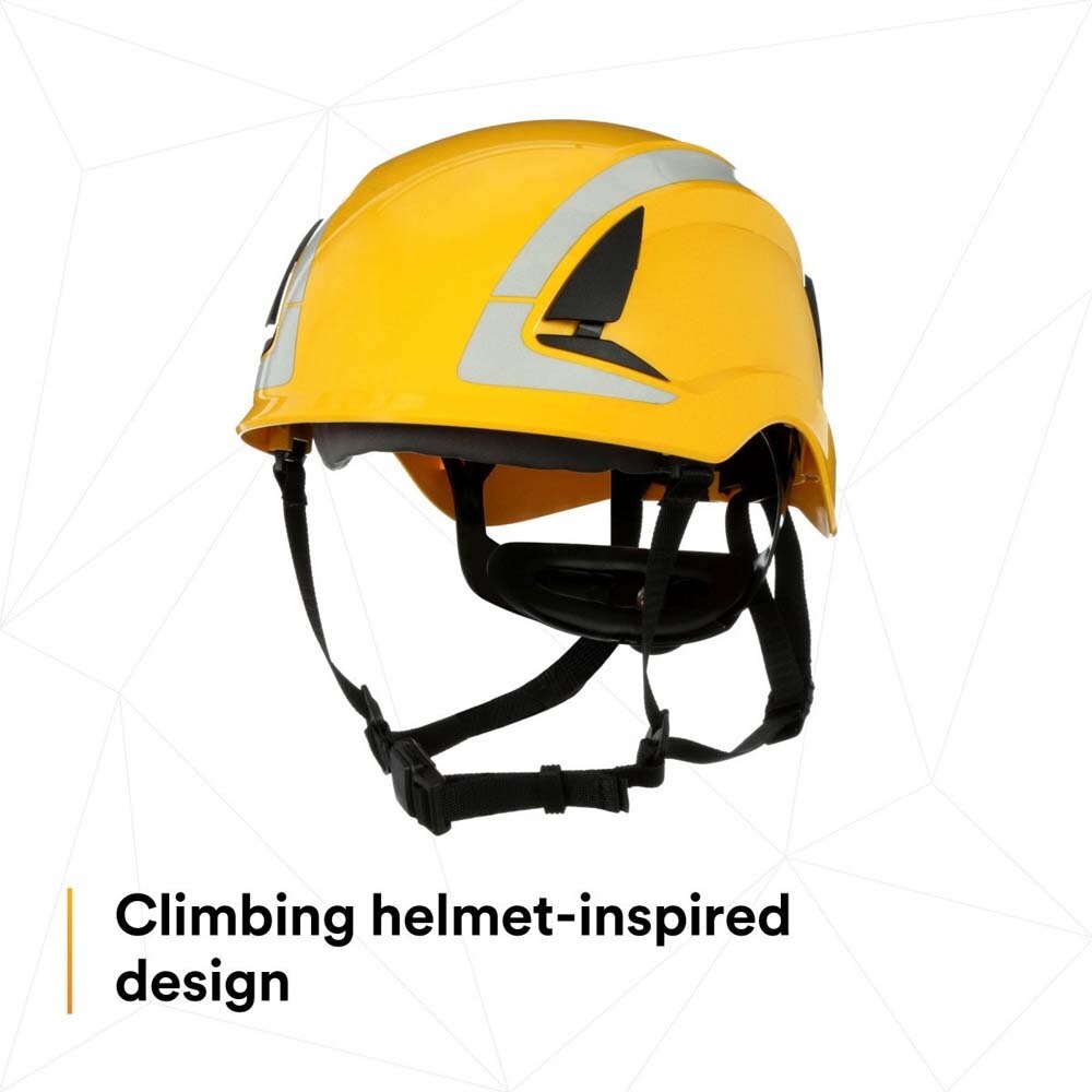 3M 7100175555 SecureFit Safety Helmet, Non-Vented Climbing Style with 6-Point Suspension, Yellow - 5