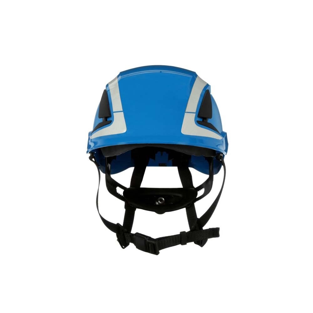 3M X5003X-ANSI SecureFit X5000 Non-Vented Safety Helmet with 6-Point Ratchet Suspension and Scotchlite Reflective Material, Blue (7100175556) (4 Pack) - 2