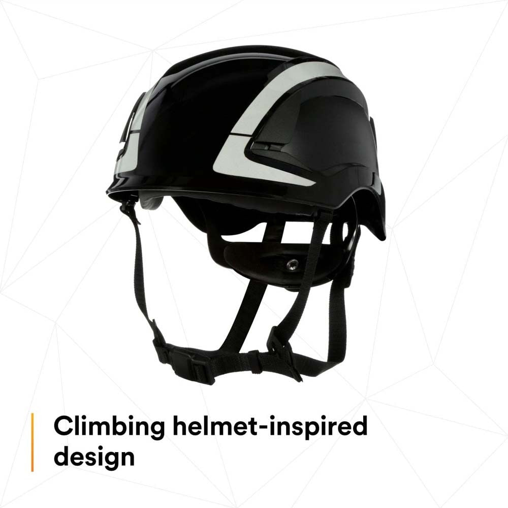 3M X5012X-ANSI SecureFit X5000 Non-Vented Safety Helmet with 6-Point Ratchet Suspension and Scotchlite Reflective, Black (7100175560) - 5