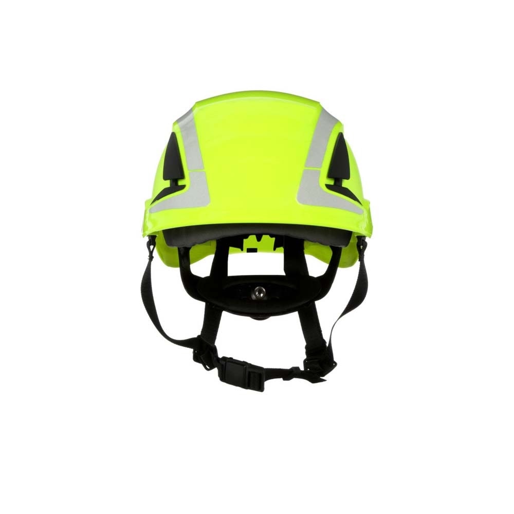3M X5014X-ANSI SecureFit X5000 Non-Vented Safety Helmet with 6-Point Ratchet Suspension and Scotchlite Reflective, Hi-Visibility Green (7100175561) (4 Pack) - 2