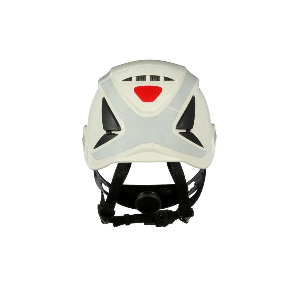 3M X5001VX-ANSI SecureFit X5000 Safety Helmet, Vented ABS Shell with 6-Point Ratchet Suspension and Scotchlite Reflective, White (7100175562) - 4