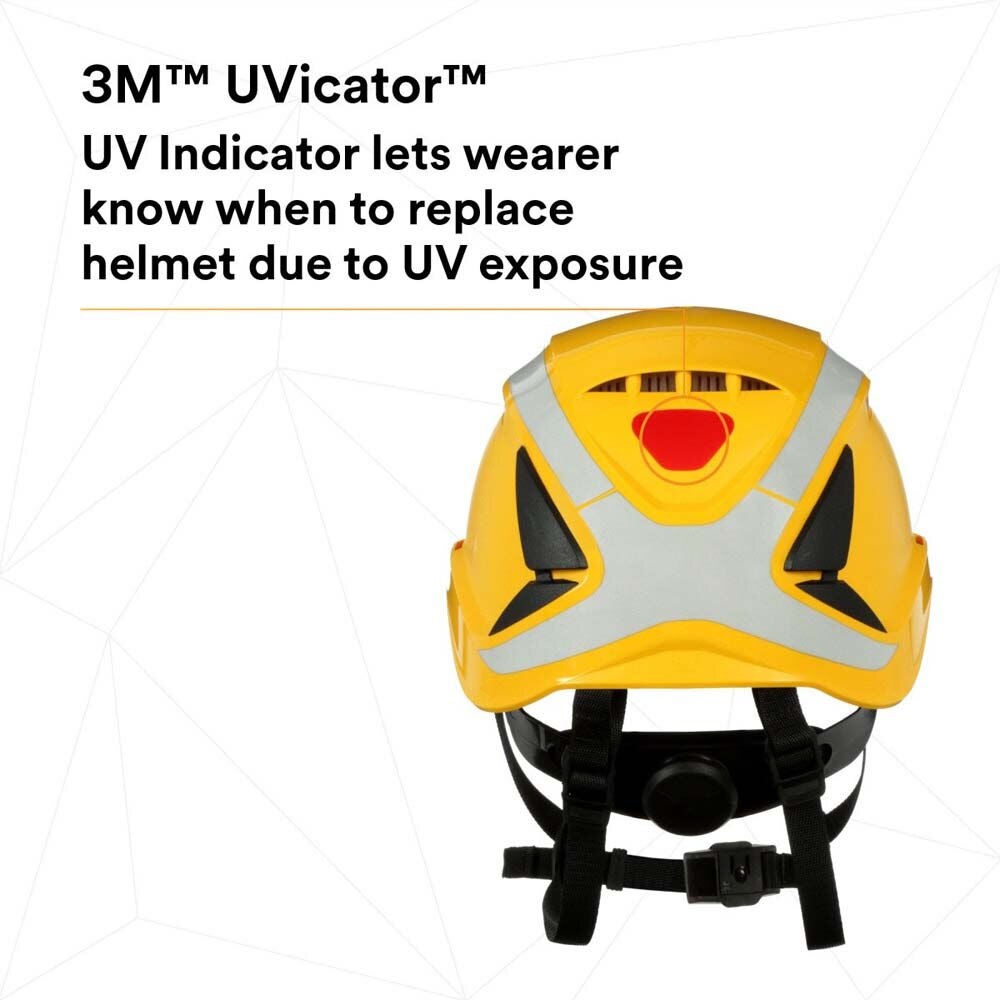 3M 7100175563 SecureFit Safety Helmet, Climbing-Style, 6-Point Suspension, Vented with Scotchlite Reflective, Yellow, X5002VX-ANSI - 10