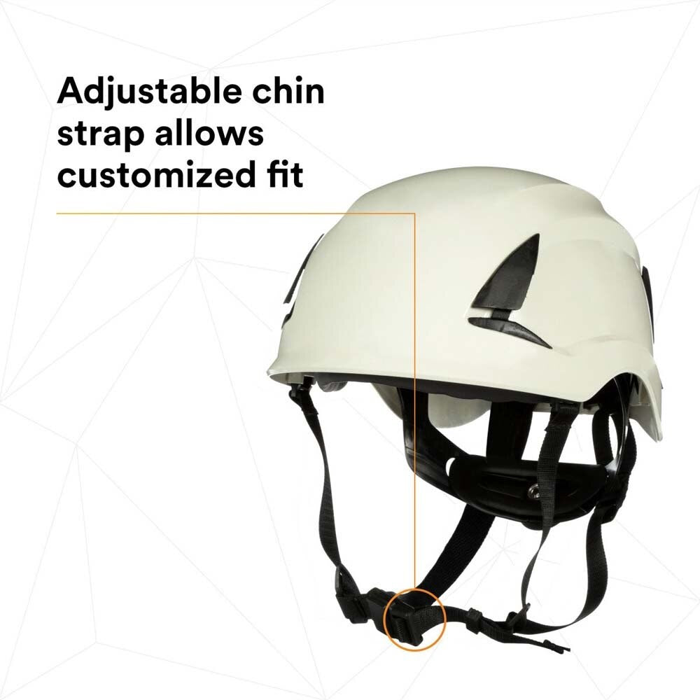 3M 7100175570 SecureFit X5001-ANSI Safety Helmet, Non-Vented ABS Shell, White - 9