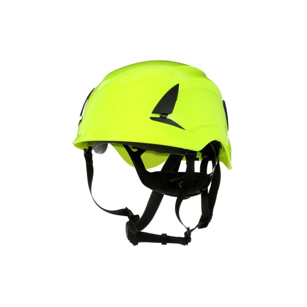 3M 7100175577 SecureFit X5000 Safety Helmet, Non-Vented, High-Visibility Green, 6-Point Ratchet Suspension