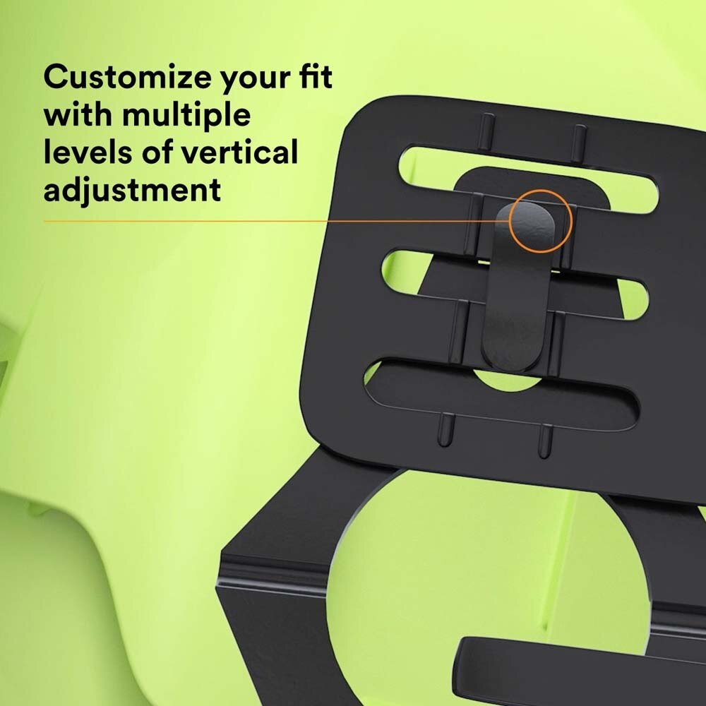 3M 7100175577 SecureFit X5000 Safety Helmet, Non-Vented, High-Visibility Green, 6-Point Ratchet Suspension - 9