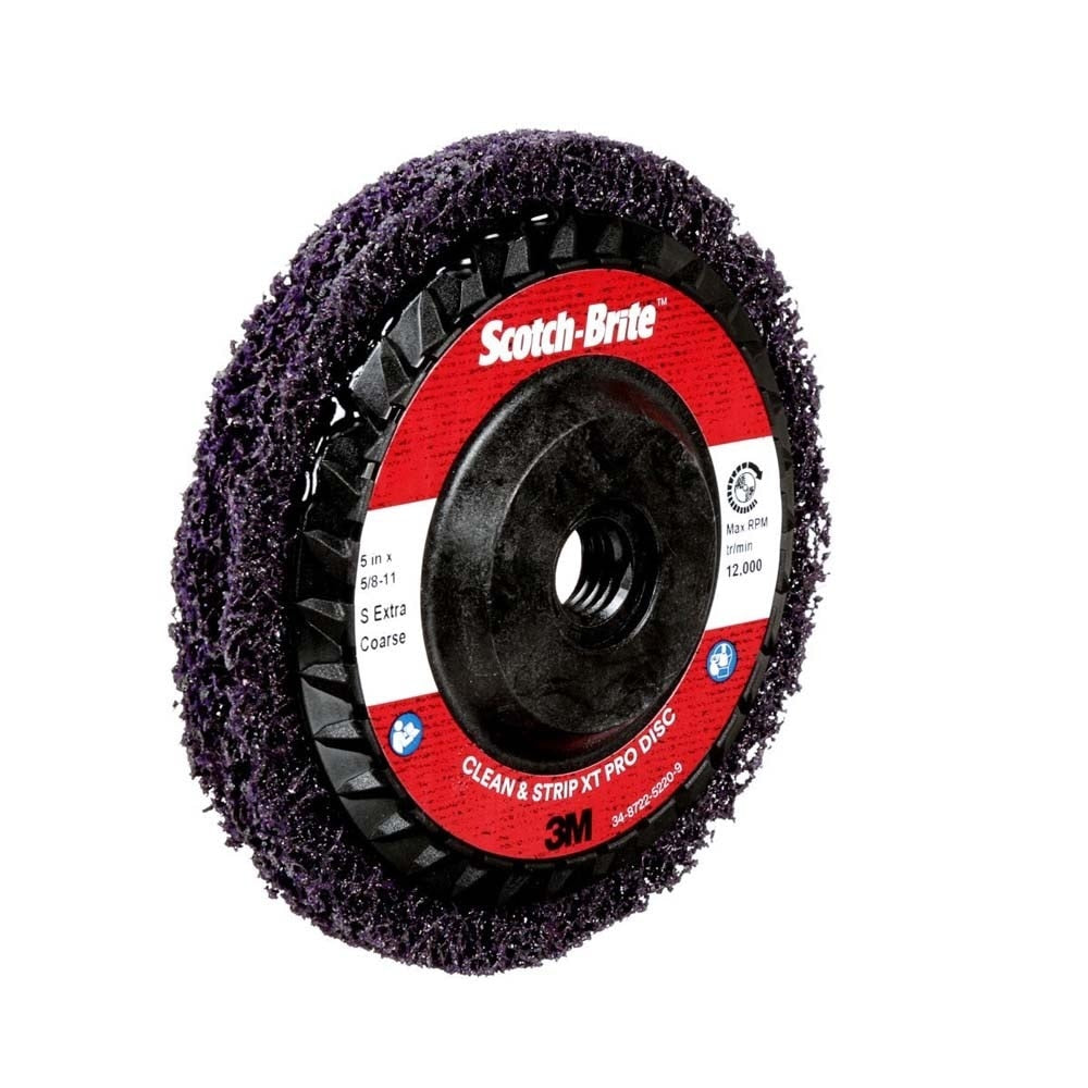 3M 7100177482 Scotch-Brite Clean and Strip XT Pro Disc, SiC Extra Coarse, Type 27, 5 in x 5/8-11 (10 Pack) - 2