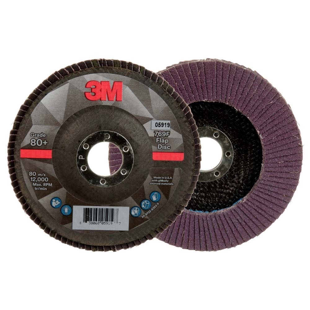 3M 769F Flap Disc , 80+, T27, 5 in x 7/8 in (7100178124) (10 Pack) - 5