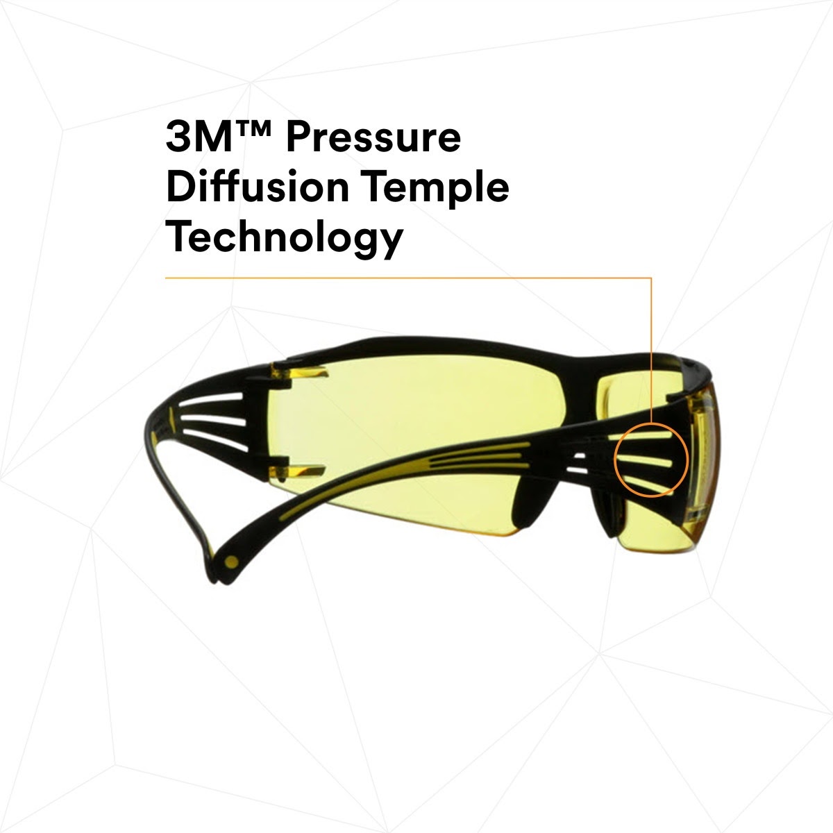3M SF403XSGAF-YEL SecureFit 400 Series Safety Glasses, Yellow/Black, Amber Scotchgard Anti-Fog/Anti-Scratch Lens (7100179972) (1 Pair) (20 Pack) - 4