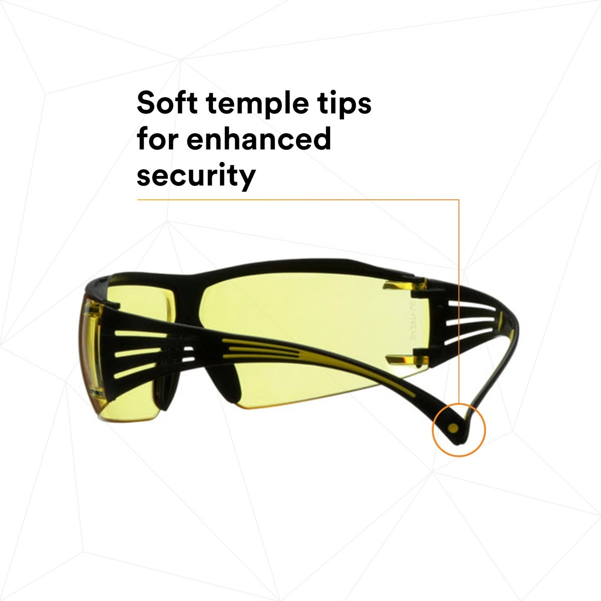 3M SF403XSGAF-YEL SecureFit 400 Series Safety Glasses, Yellow/Black, Amber Scotchgard Anti-Fog/Anti-Scratch Lens (7100179972) (1 Pair) (20 Pack) - 5