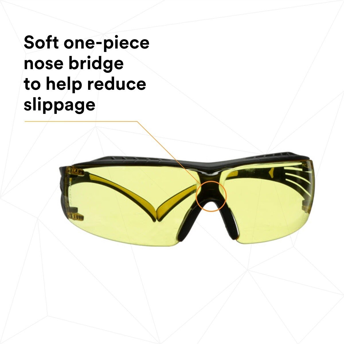 3M SF403XSGAF-YEL SecureFit 400 Series Safety Glasses, Yellow/Black, Amber Scotchgard Anti-Fog/Anti-Scratch Lens (7100179972) (1 Pair) (20 Pack) - 9