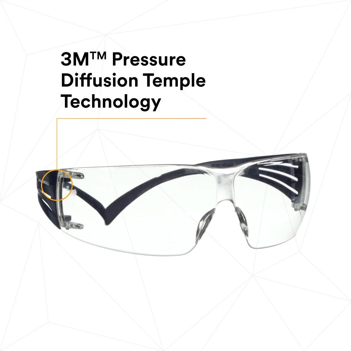 3M SF201SGAF-BLU SecureFit Protective Eyewear 200 Series, Blue Temples, Clear Scotchgard Anti-Fog Lens (7100180044) (20 Pack) - 6
