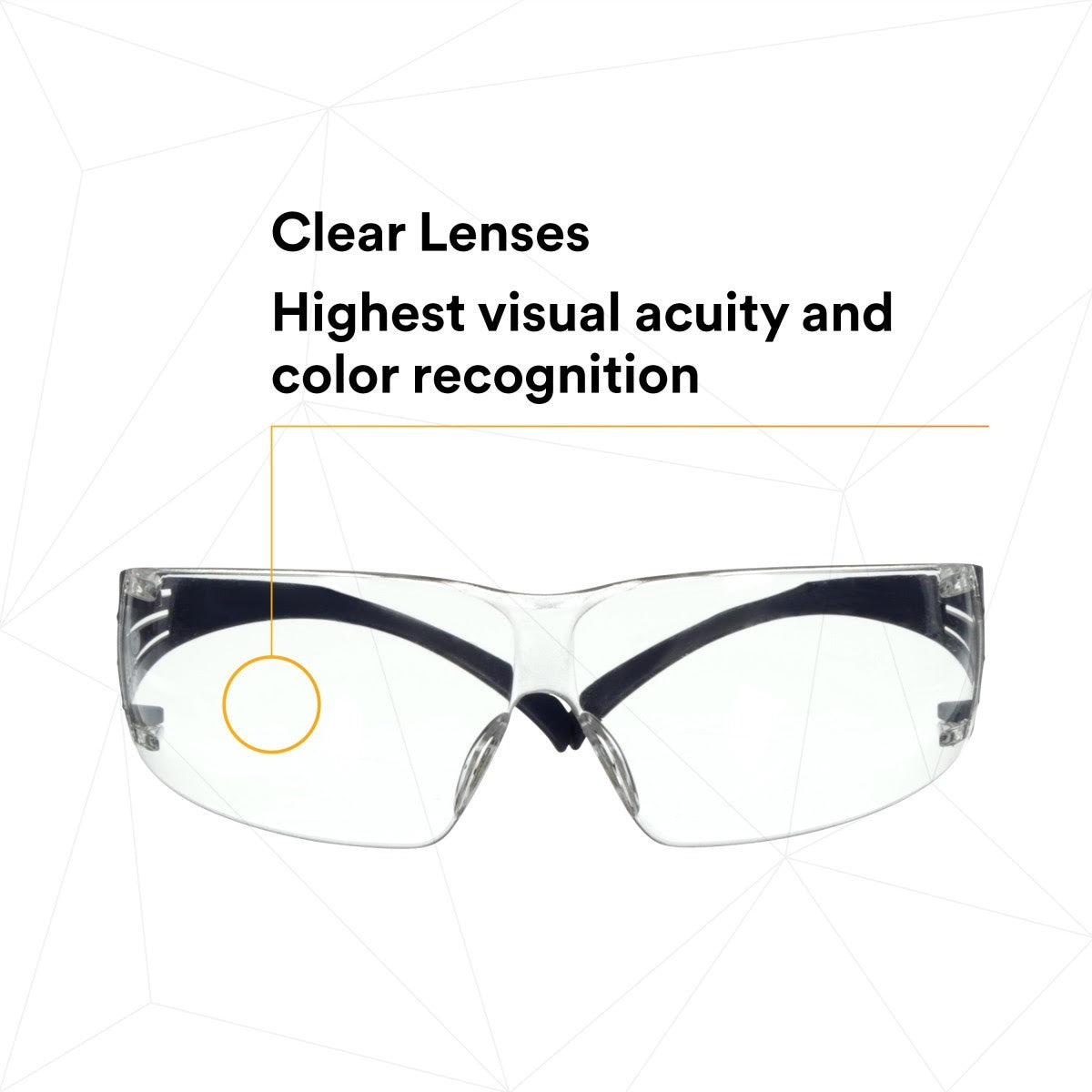 3M SF201SGAF-BLU SecureFit Protective Eyewear 200 Series, Blue Temples, Clear Scotchgard Anti-Fog Lens (7100180044) (20 Pack) - 7