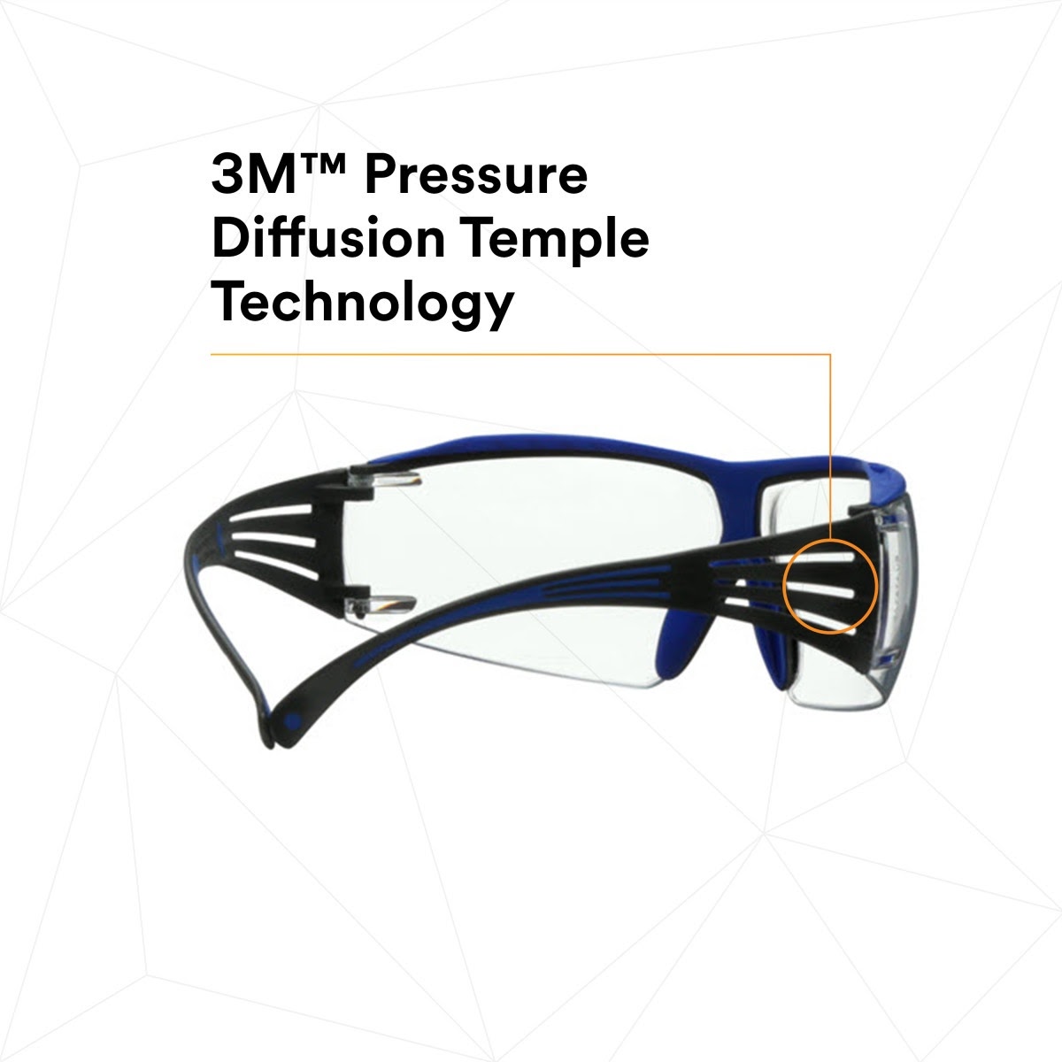 3M SF401XSGAF-BLU SecureFit 400 Series Safety Glasses, Blue/Gray, Clear Scotchgard Anti-Fog/Anti-Scratch Lens (7100180049) (20 Pack) - 6