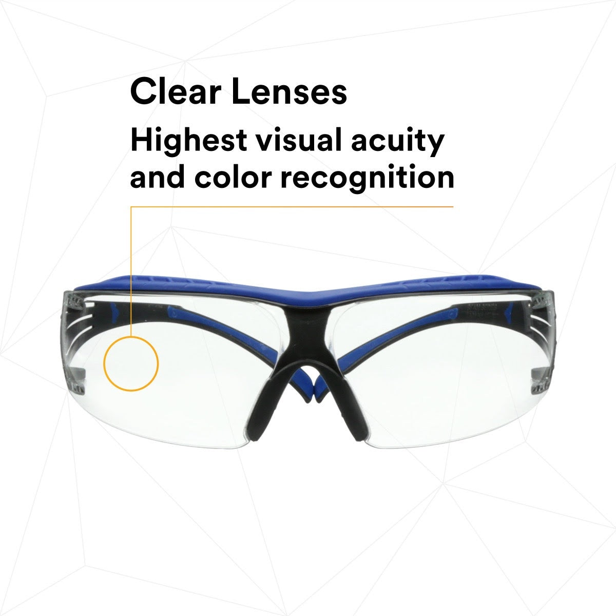 3M SF401XSGAF-BLU SecureFit 400 Series Safety Glasses, Blue/Gray, Clear Scotchgard Anti-Fog/Anti-Scratch Lens (7100180049) (20 Pack) - 9