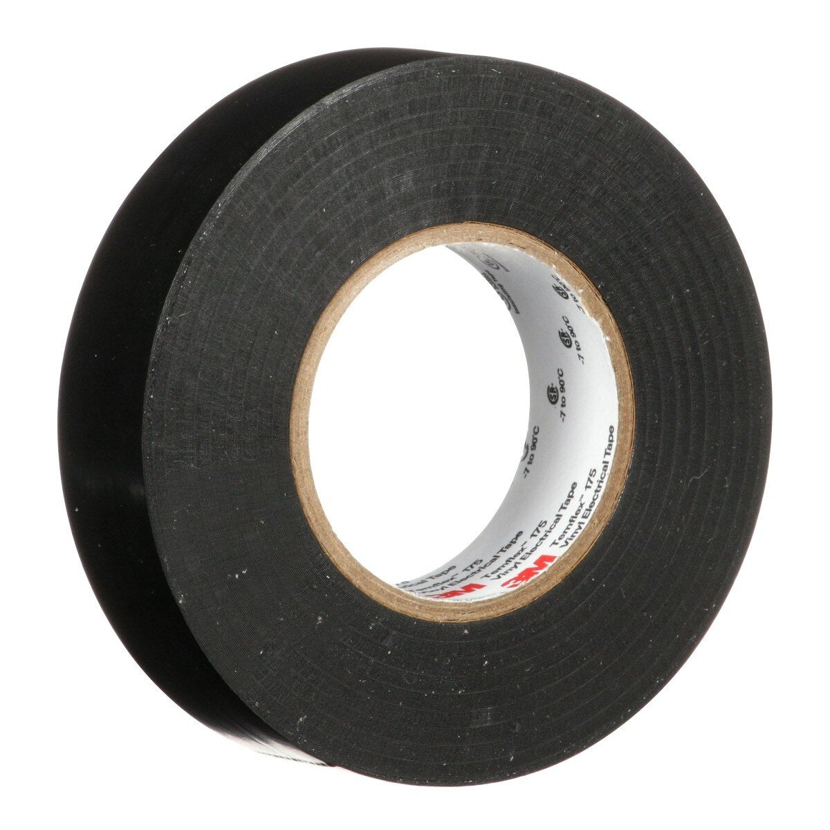 3M Temflex 175 Vinyl Electrical Tape, Black, 7 mil, 3/4 in x 60 ft, Flame Retardant, Rubber Adhesive (7100188506) - 7