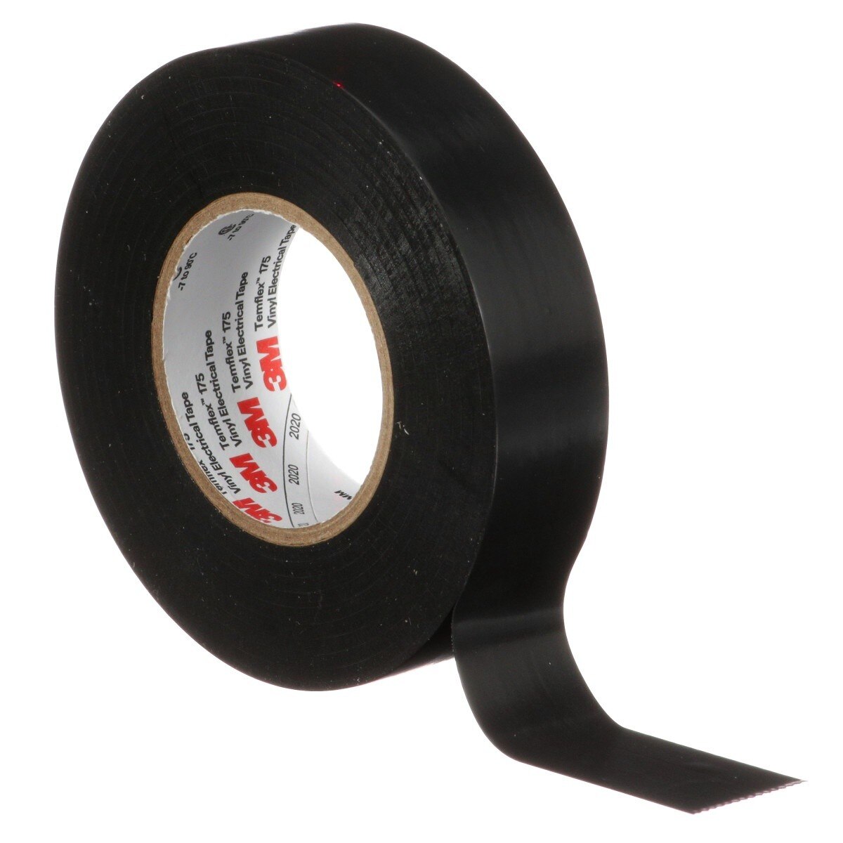 3M Temflex 175 Vinyl Electrical Tape, Black, 7 mil, 3/4 in x 60 ft, Flame Retardant, Rubber Adhesive (7100188506) - 8
