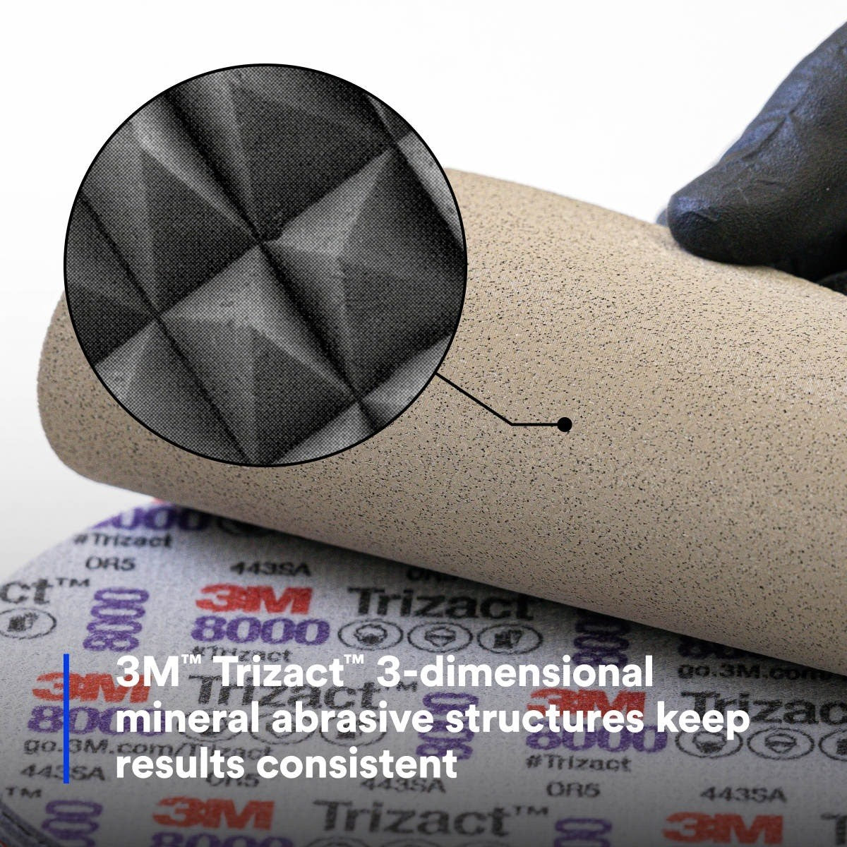 3M 443SA 30804 Trizact Hookit Foam Disc, 8000, 3 in (7100193763) (60 Pack) - 10