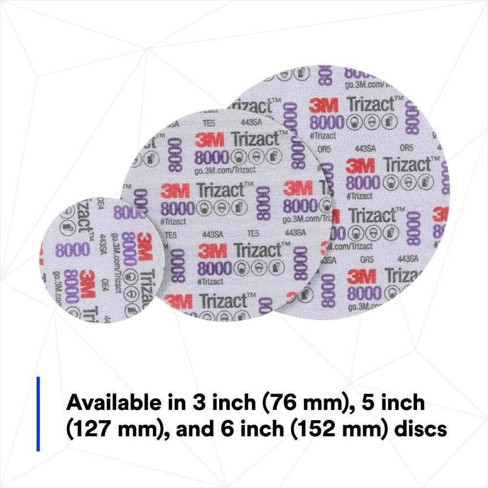 3M 30805 Trizact Hookit Foam Disc , 8000, 5 in (7100193766) (15 Pack) - 6
