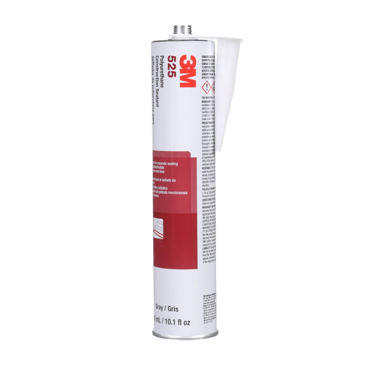 3M 525 Polyurethane Construction Sealant, Gray, 10.5 fl oz Cartridge (7100200170) (12 Pack) - 2