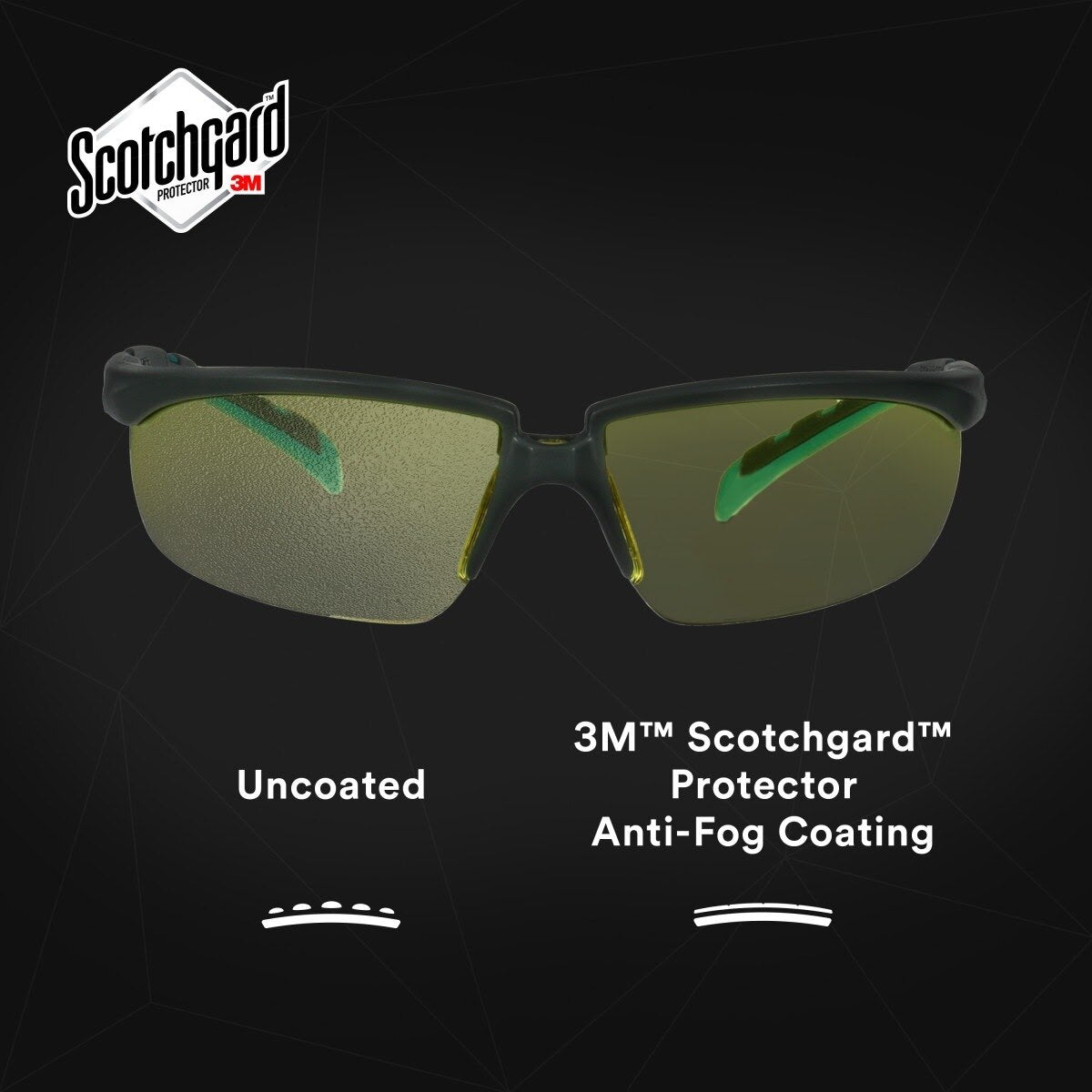 3M S2003SGAF-BGR Solus 2000 Series, Gray/Blue-Green Temples, Scotchgard Anti-Fog Coating, Amber AF-AS lens (7100203164) (20 Pack) - 9