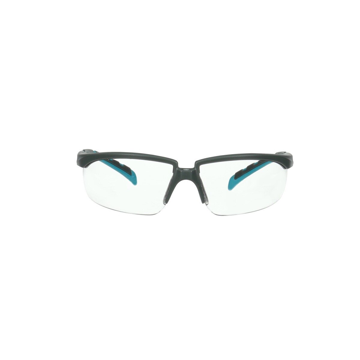 3M S2001SGAF-BGR Solus 2000 Series, Gray/Blue-Green Temples, Scotchgard Anti-Fog Coating, Clear AF-AS lens (7100203178) (20 Pack)