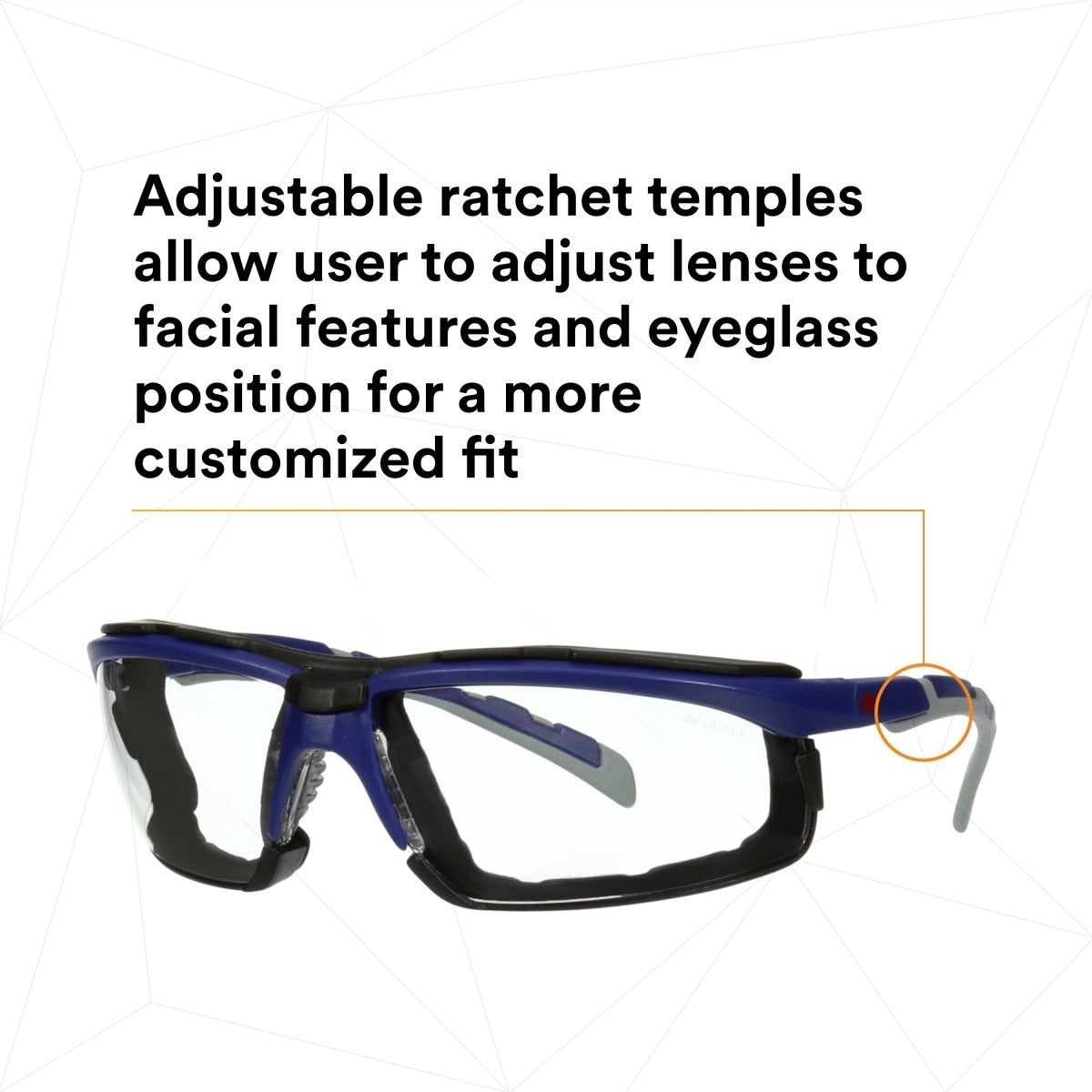 3M S2001SGAF-BGR-F Solus 2000 Series Safety Glasses, Anti-Fog Anti-Scratch, Clear Lens, Gray Teal Frame, Removable Foam Gasket (7100203183) (20 Pack) - 3