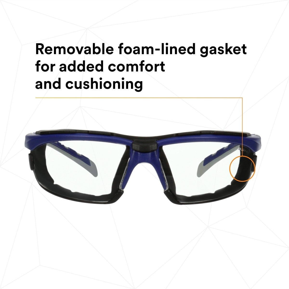 3M S2001SGAF-BGR-F Solus 2000 Series Safety Glasses, Anti-Fog Anti-Scratch, Clear Lens, Gray Teal Frame, Removable Foam Gasket (7100203183) (20 Pack) - 4