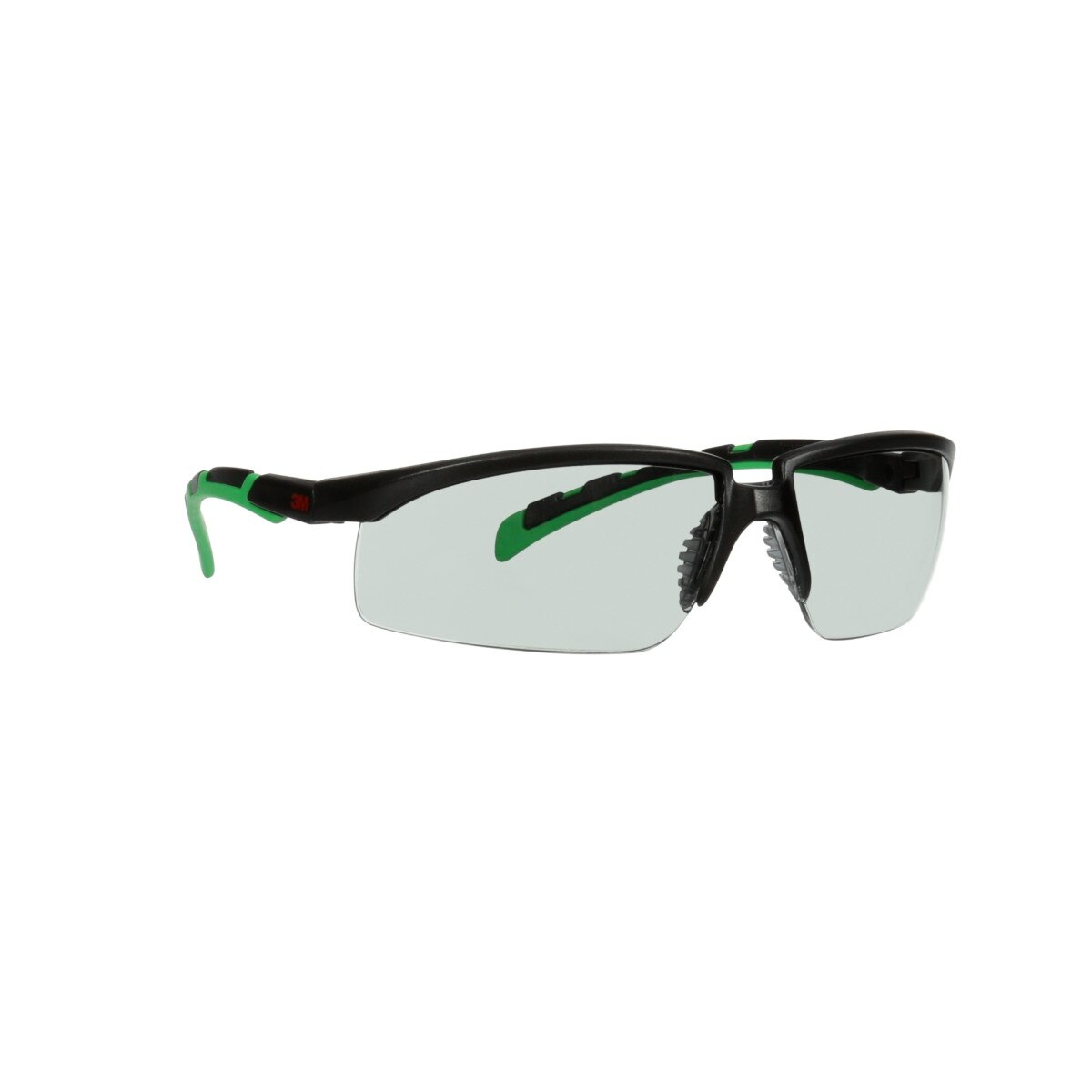 3M S2017AS-BLK Solus Solus 2000 Series Safety Glasses, Anti-Scratch, IR Shade 1.7 Gray Lens, Black/Green Temples (7100203187) (20 Pack)