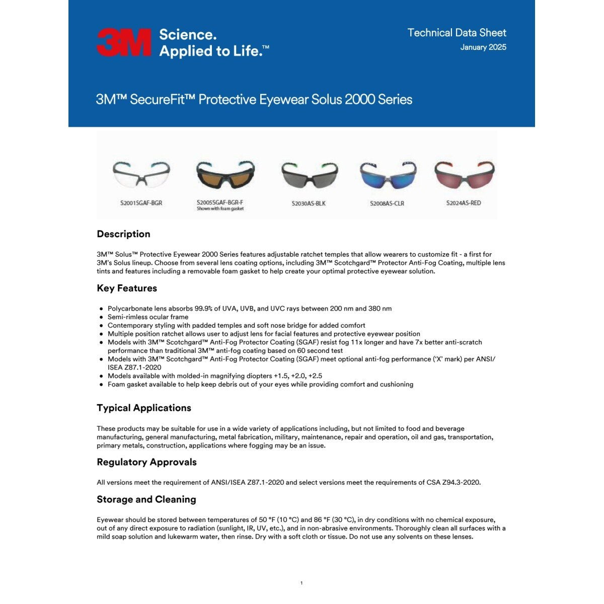 3M S2017AS-BLK Solus Solus 2000 Series Safety Glasses, Anti-Scratch, IR Shade 1.7 Gray Lens, Black/Green Temples (7100203187) (20 Pack) - 10