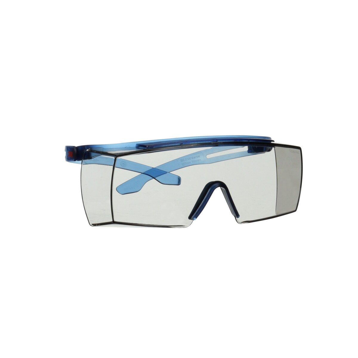 3M SF3707AS-BLU SecureFit 3700 Series OTG Safety Glasses, Anti Scratch, Indoor Outdoor Gray Lens, Blue Temple (7100203195) (10 Pack) - 7