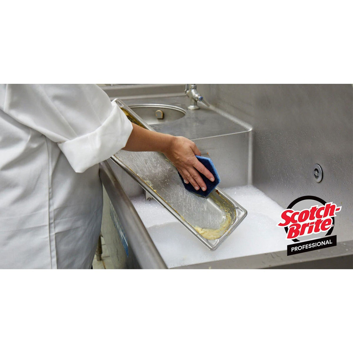 3M 2000HEX Scotch-Brite Low Scratch Scour Pad, Blue, 5-3/4 in x 5 in (7100206480) (15 Pack) - 4