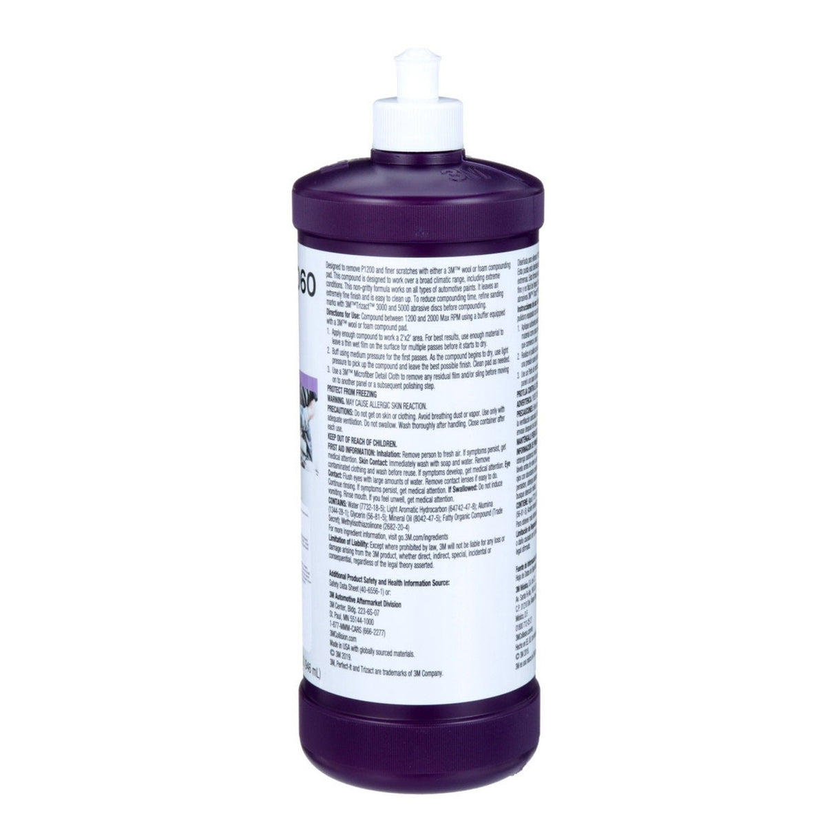 3M Perfect-It EX AC Rubbing Compound Fast Cutting High Performing 1 qt 32 fl oz (36060) (7100210683) (6 Pack) - 4