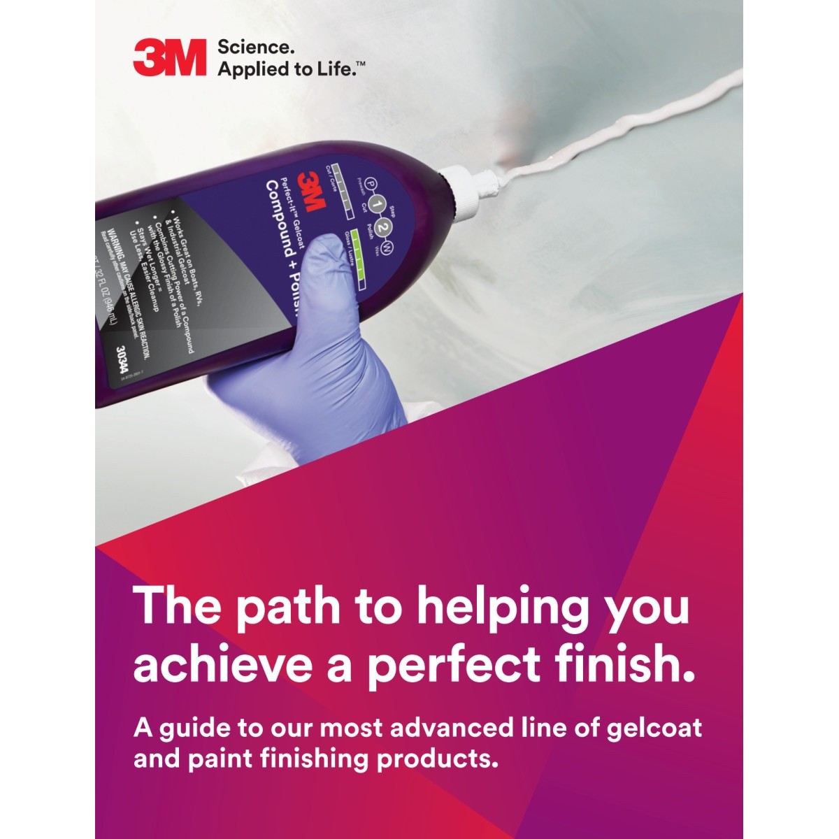 3M 36107 Gelcoat Medium Cutting Compound + Wax, 1 Gallon, One-Step, P1500 and Finer, Boats and RVs (7100210893) (4 Pack) - 2