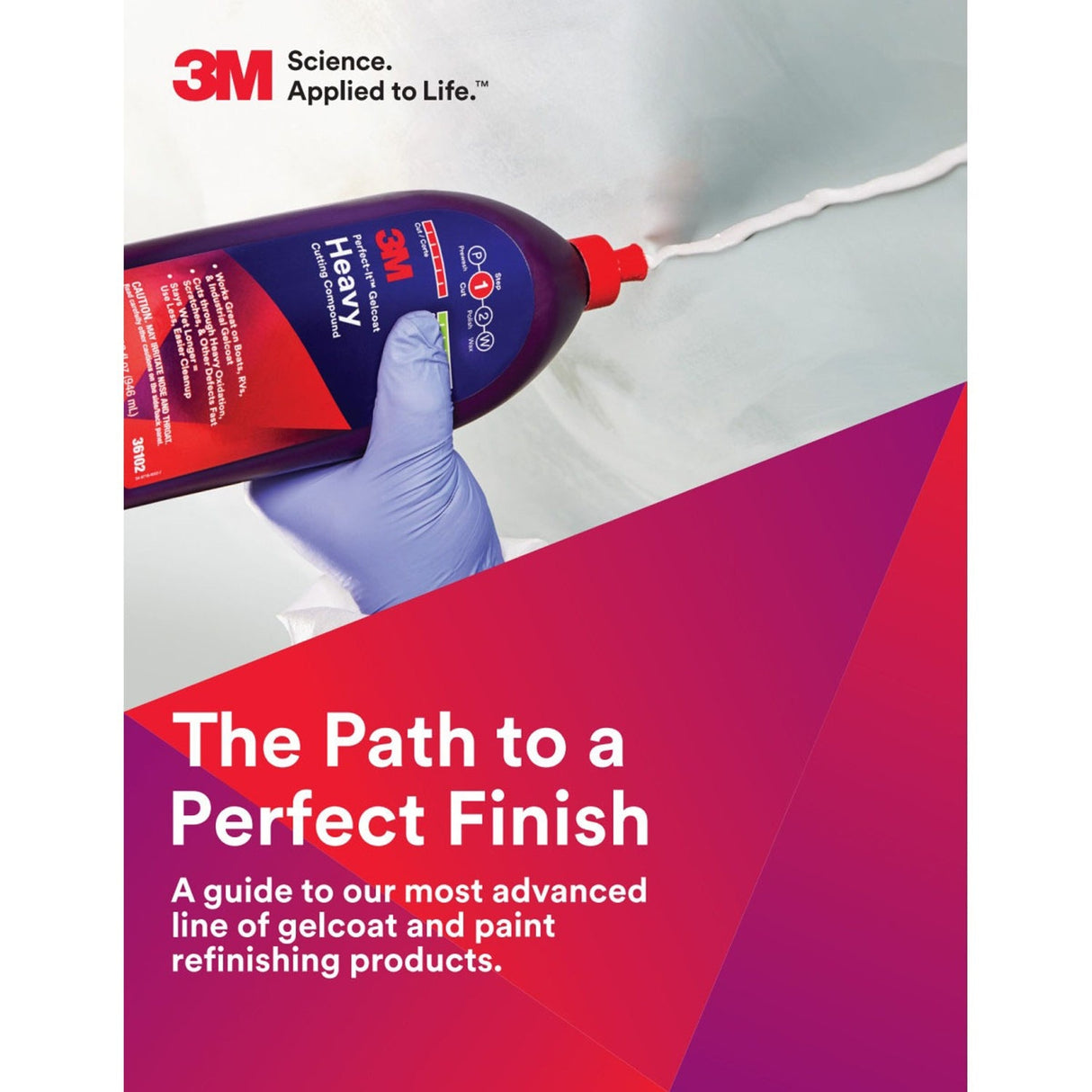 3M 36103 Gelcoat Heavy Cutting Compound, 1 Gallon, Fiberglass Oxidation Remover for Boats and RVs (7100210896) (4 Pack) - 2