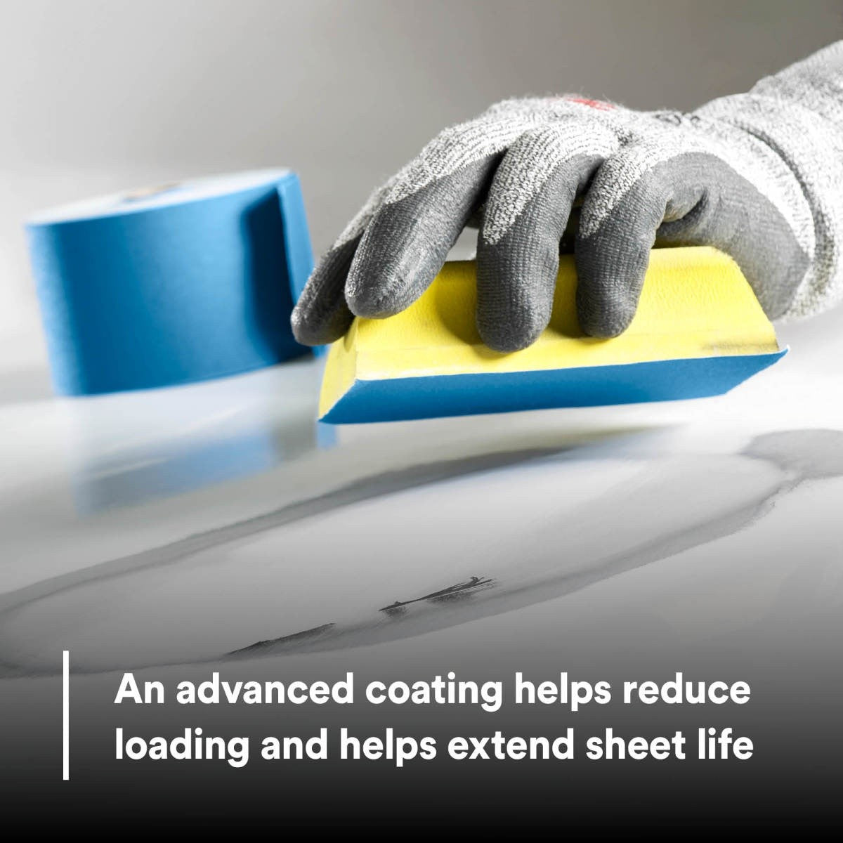 3M 321U Stikit Blue Abrasive Sheet Roll, 320 Grit, PSA, No Hole, 2-3/4 in x 45 yd (36225) (7100216685) (5 Pack) - 10