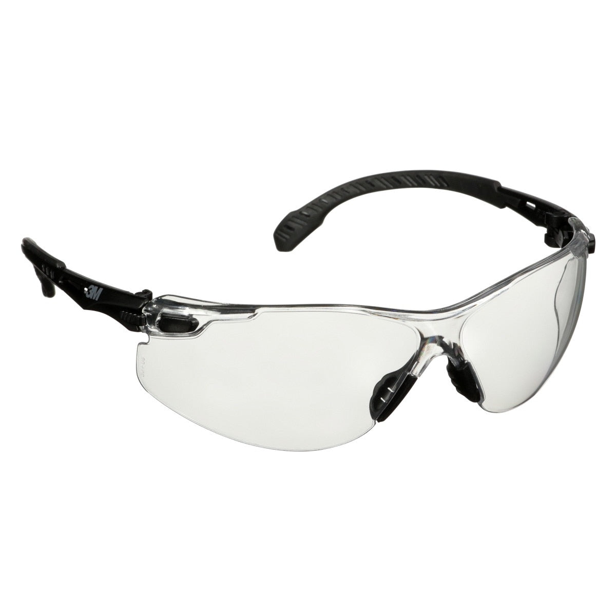 3M Scotchgard Solus 1000 Series Safety Glasses, Black Temples, Clear AF-AS Lens, Anti Fog Anti Scratch (S1501SGAF) (7100220751) (20 Pack)