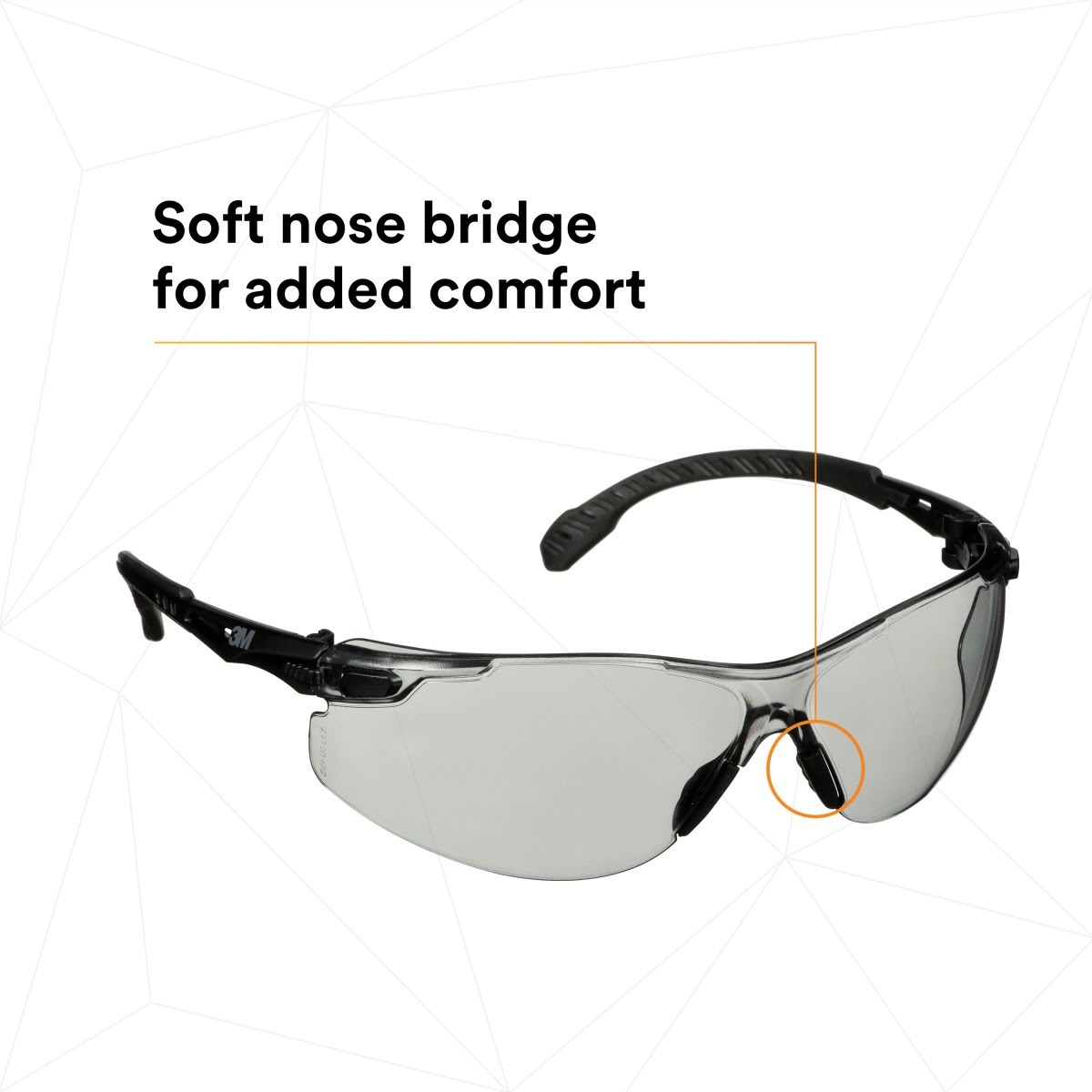 3M S1507SGAF Solus 1000 Series Safety Glasses, Black Temples, Indoor Outdoor Gray AF-AS Lens, Anti Fog Anti Scratch Coating (7100220752) (20 Pack) - 9