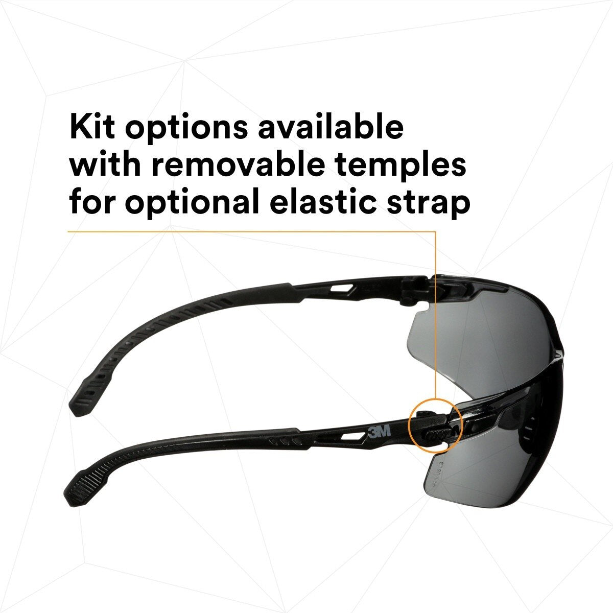 3M Solus 1000 Series Safety Glasses Kit, Black Frame, Gray Scotchgard Anti-Fog Lens (S1502SGAF-KT) (7100221211) (20 Pack) - 4