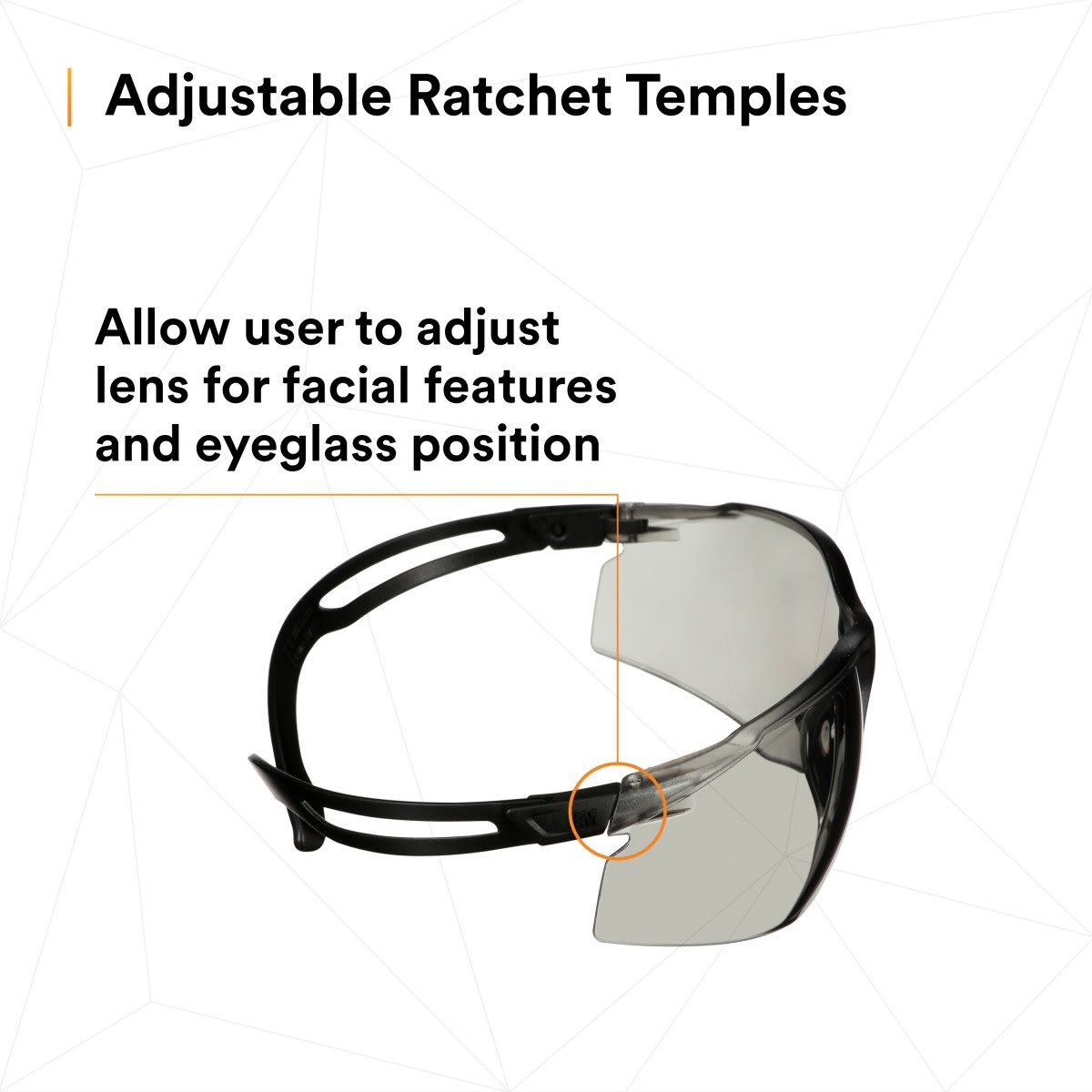 3M SF507AF-BLK SecureFit 500 Series Safety Glasses, IO Gray Anti Fog Anti Scratch Lens, Black Frame, ANSI Z87 (7100228721) (20 Pack) - 10