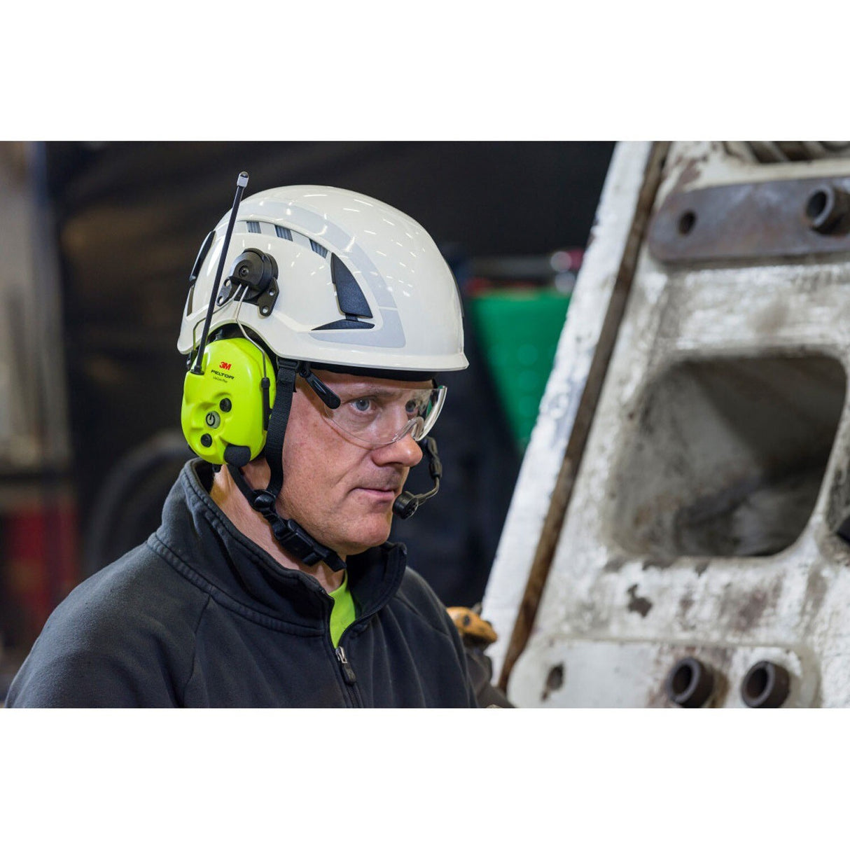 3M MT73H7P3E4610NA PELTOR LiteCom Plus Headset , Hearing Protector Attaches to Hard Hat, 2-Way Radio, Noise-Cancelling Speech Microphone, Hands-Free Protective Communication (7100228966) - 2
