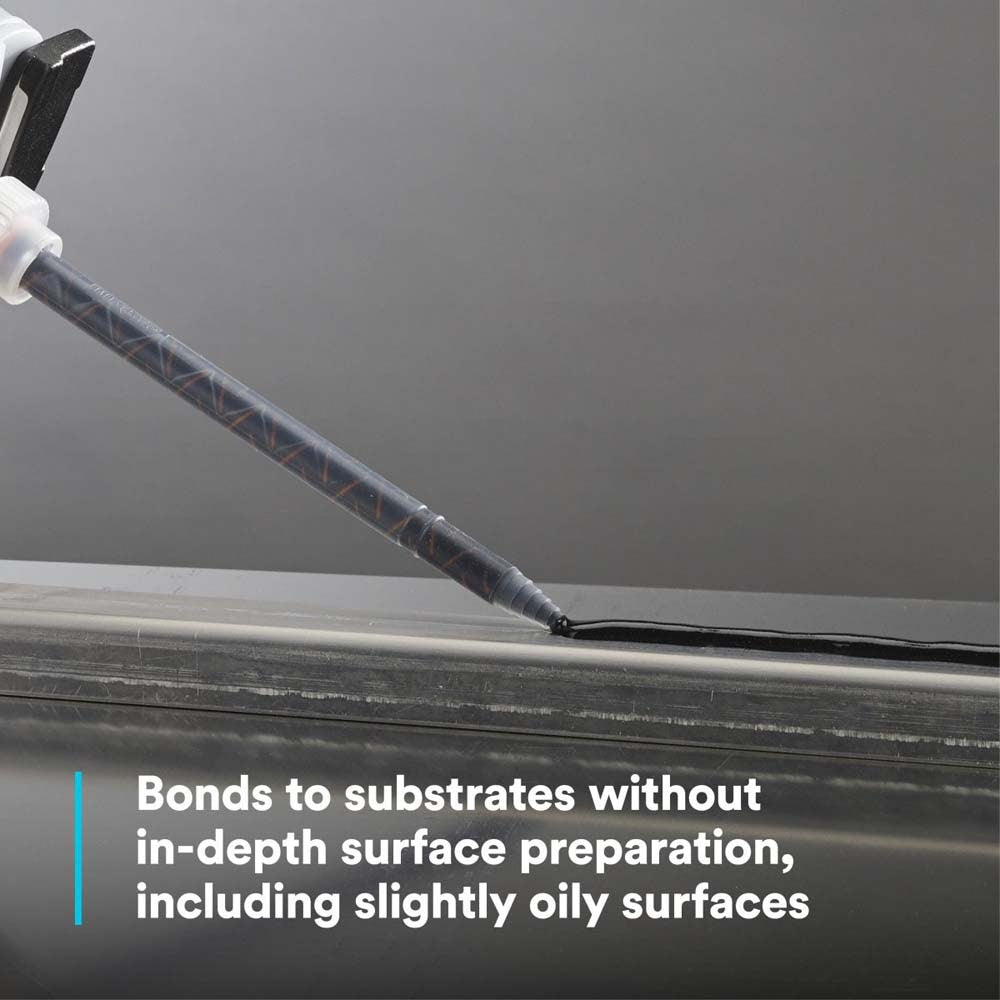 3M 8710NS DP8710NS Scotch-Weld Low Odor Acrylic Adhesive DP, Black, Non-Sag Structural Two-Part with 10 Minute Open Time Duo-Pak (45 mL) (7100233349) (12 Pack) - 3