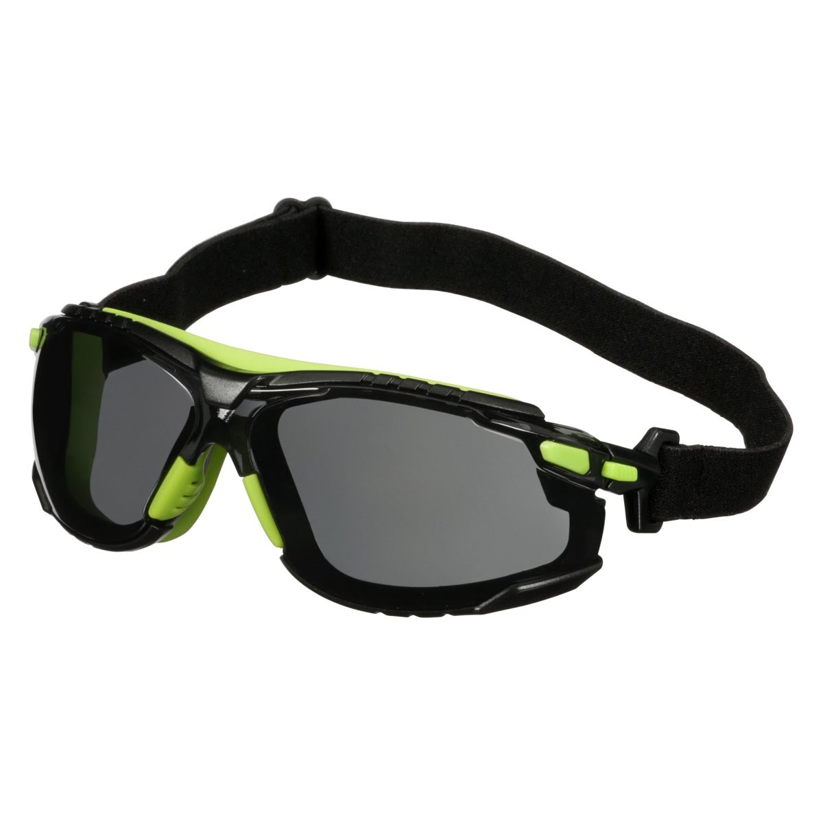 3M S1202SGAF-TSKT Solus 1000 Series Safety Glasses, Green Black, Gray Anti Fog Anti Scratch Lens, TPE Gasket with Strap (7100235154) (20 Pack) - 7