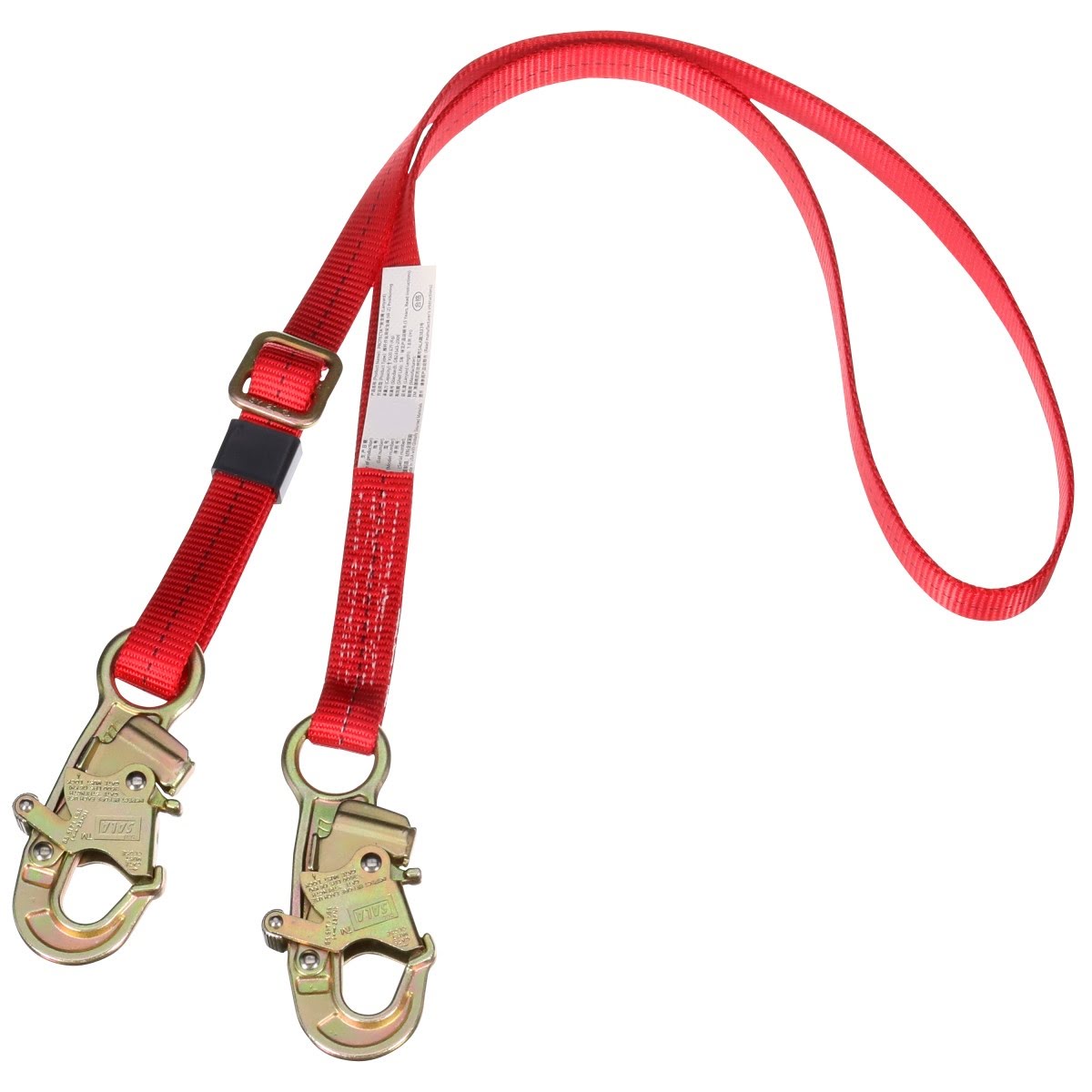 3M 1385301 PROTECTA PRO Adjustable Webbing Position Lanyard, 3/4 in Hooks, 6 ft, Red, 310 lb Capacity (7100236074) (16 Pack) - 4