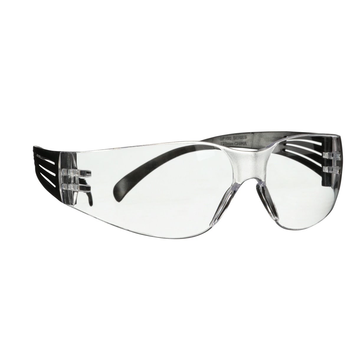 3M SecureFit 100 Series Safety Glasses Clear Anti-Scratch Lens Black Temples (7100238171) (100 Pack) - 3