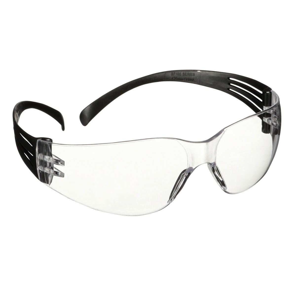 3M SecureFit 100 Series Safety Glasses Clear Anti-Scratch Lens Black Temples (7100238171) (100 Pack) - 5