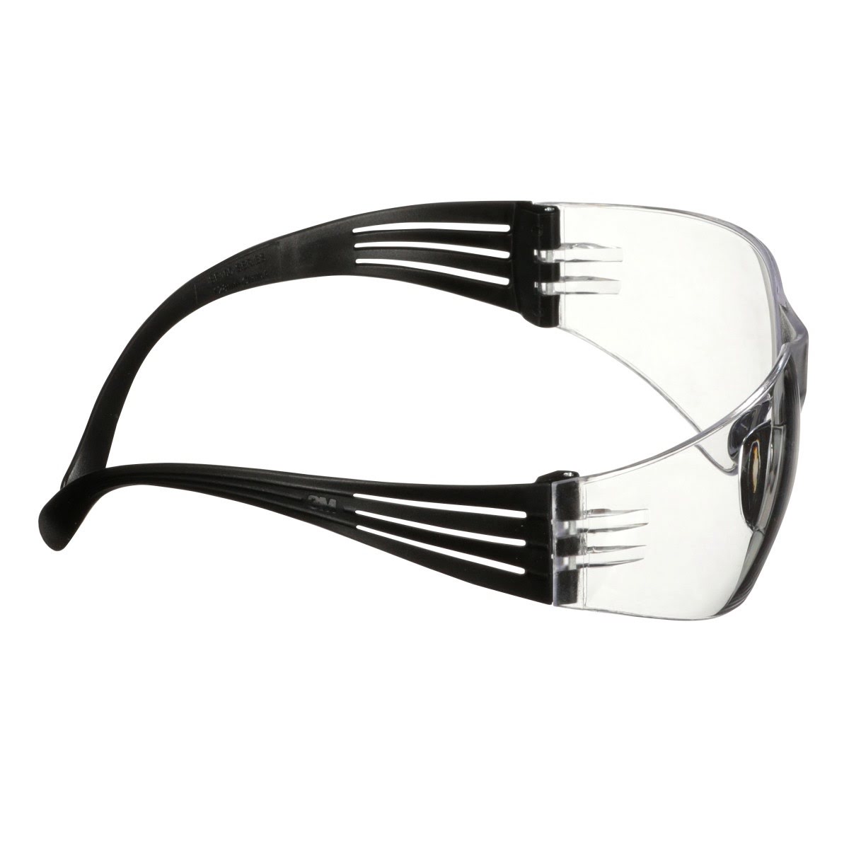 3M SecureFit 100 Series Safety Glasses Clear Anti-Scratch Lens Black Temples (7100238171) (100 Pack) - 6