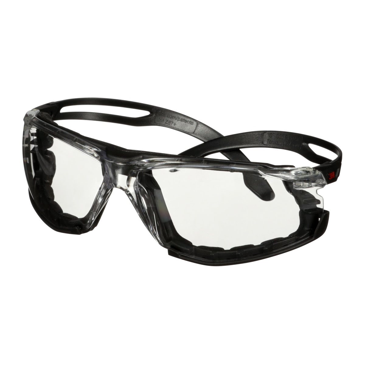 3M SF501SGAF-BLK-FM SecureFit 500 Series Safety Glasses, Anti-Fog Coating, Anti-Scratch Clear Lens, Black Frame with Foam Gasket, ANSI-ISEA Z87.1-2020 (7100238909) (400 Pack) - 4